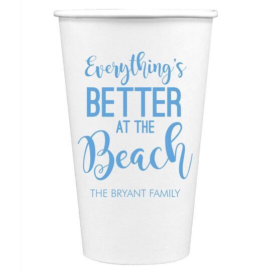 Better at the Beach Paper Coffee Cups